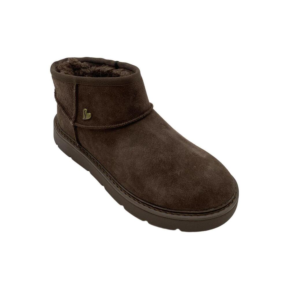 Skechers Women's Slip-ins Keepsakes Cozy Mini Boots Chocolate - Medium